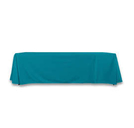 Full Color 8' LazerLine Throw Tablecloth - Color: Aquamarine