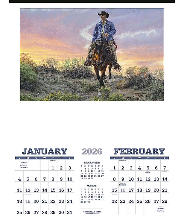 American West by Tim Cox Calendar