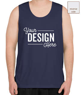 Augusta Reversible Performance Tank - Color: Navy / White