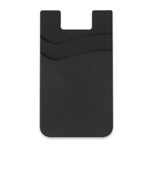 Dual Pocket Silicone Phone Wallet in Black