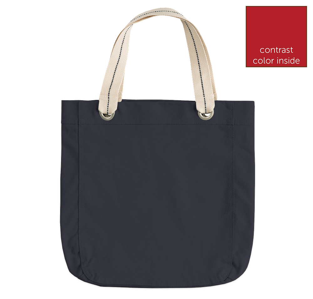 Port Authority Garment Washed Cotton Canvas Contrast Tote Bag-default