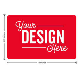 Full Color 18" X 11.5" Car Door Magnet - Color: Red