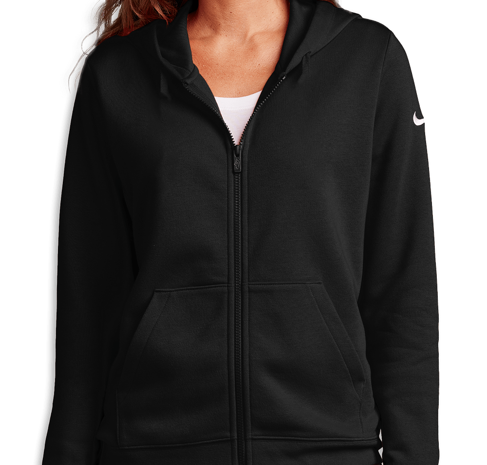 Nike Women's Club Fleece Sleeve Swoosh Zip Hoodie-default