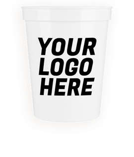 16 oz. Plastic Stadium Cup - Color: White