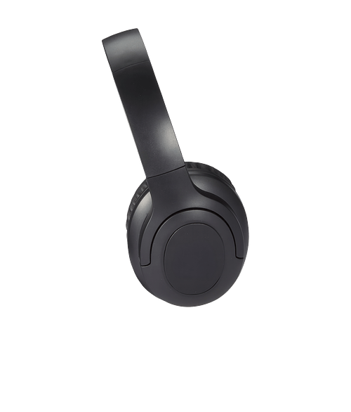 Debossed Leeman Active Noise Cancelling Wireless Headphones in BLACK