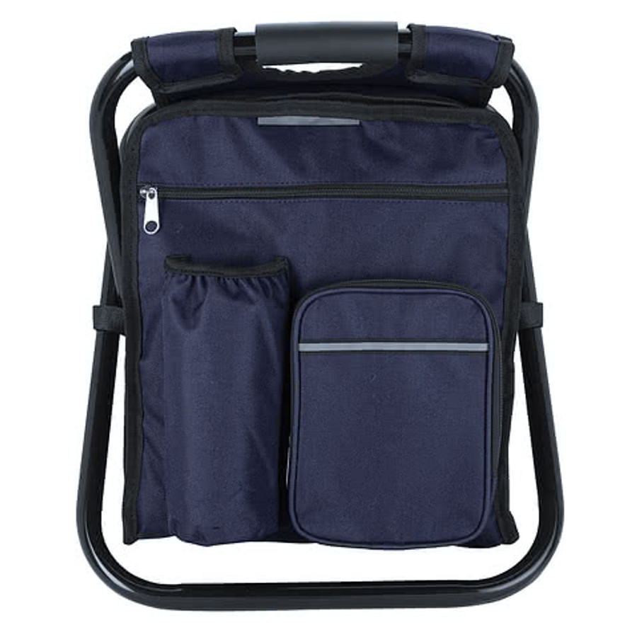 Full Color Take-n-Go Backpack Cooler Chair in Navy
