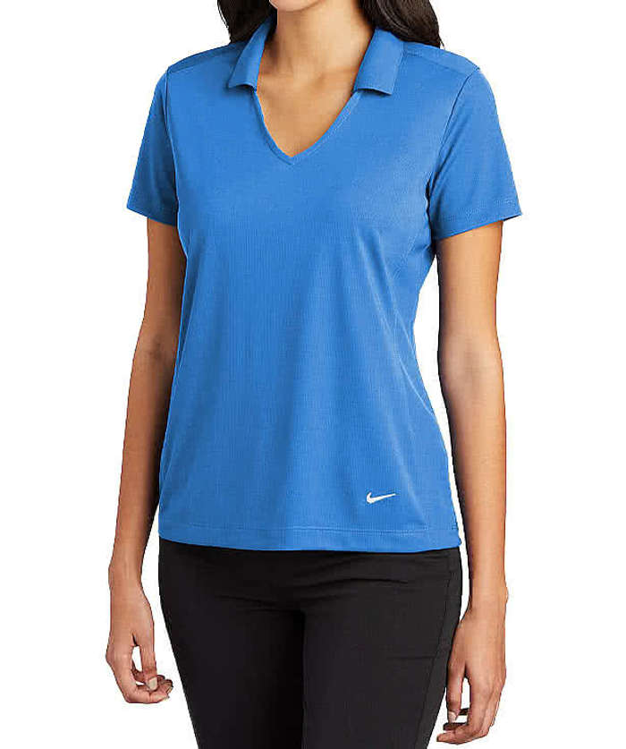 Custom Nike Women's Dri-FIT Vertical Mesh Performance Polo