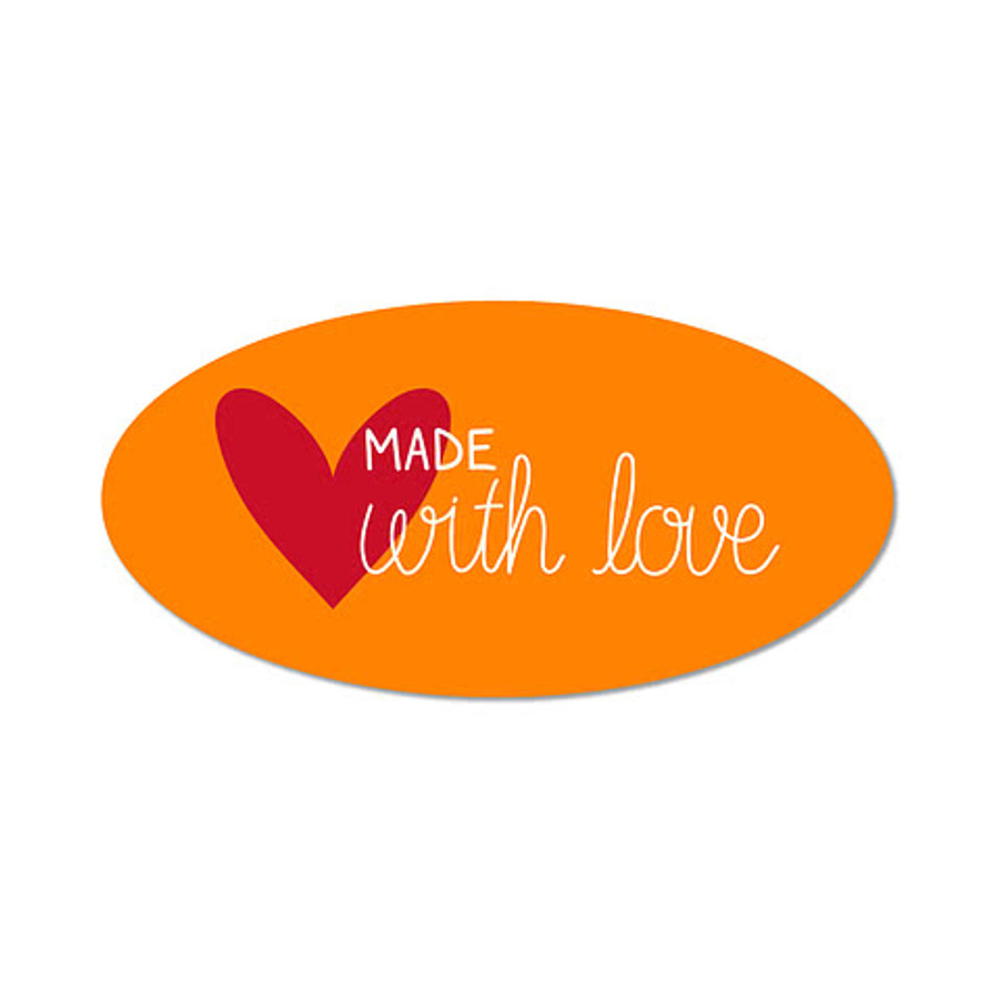 Full Color 4 in. x 2 in. Vinyl Oval Sticker in White