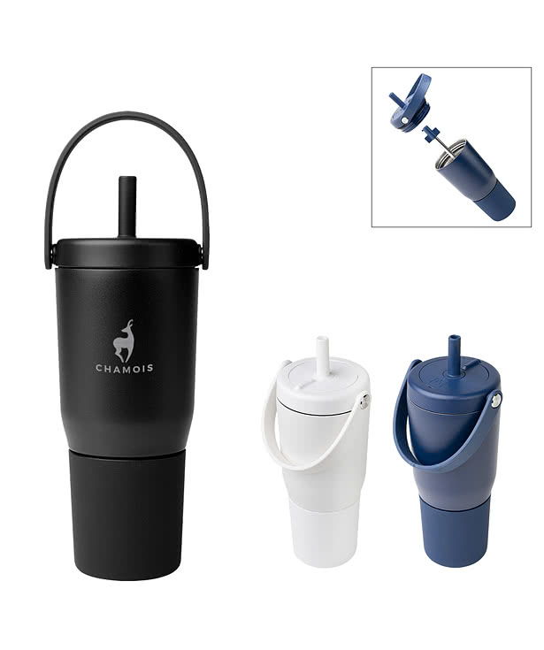 BruMate Laser Engraved 35 oz. Resa Stainless Steel Tumbler with Straw