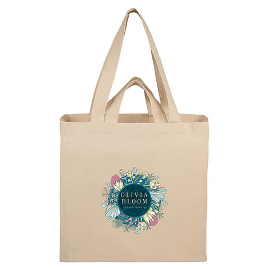 Full Color Dual Carry Organic Cotton Tote Bag