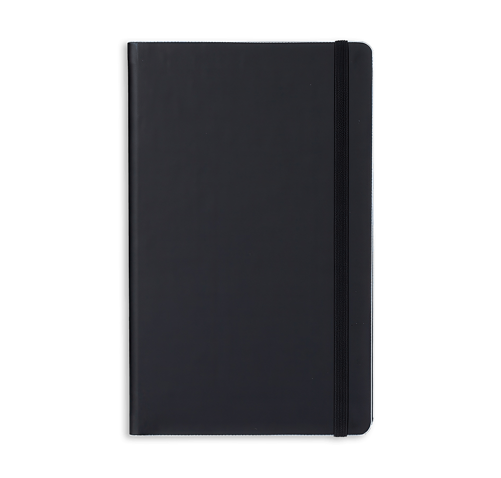 Castelli Debossed Black Laser Medio Lined Hard Cover Notebook-default