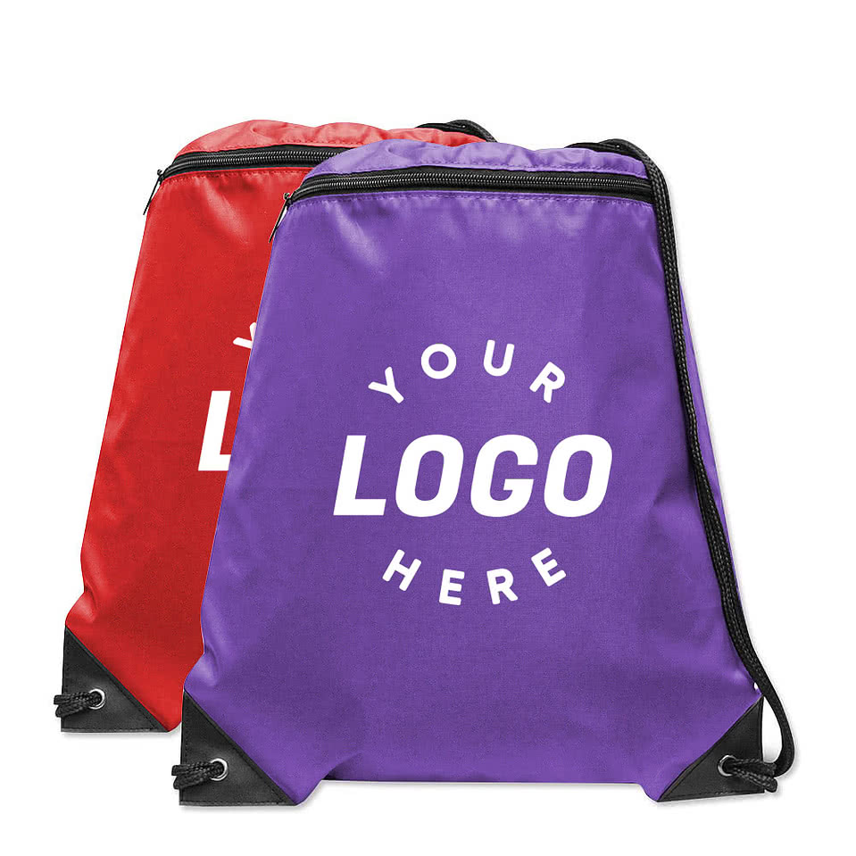 Zipper Drawstring Bag
