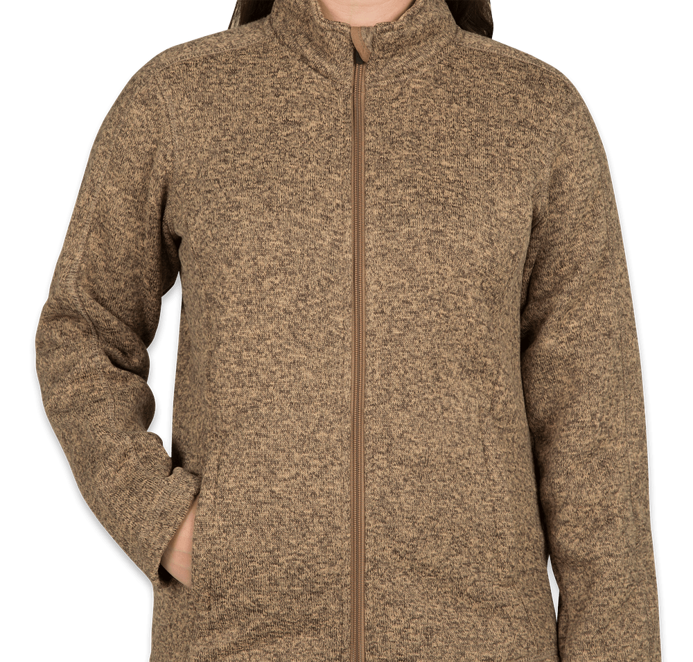 Devon & Jones Women's Full Zip Sweater Fleece Jacket-default