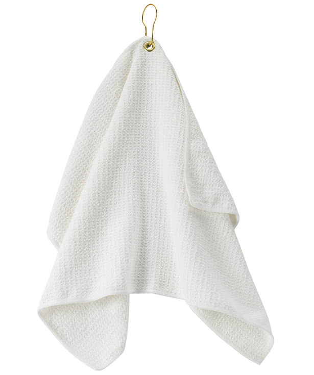 Grommeted Waffle Microfiber Golf Towel