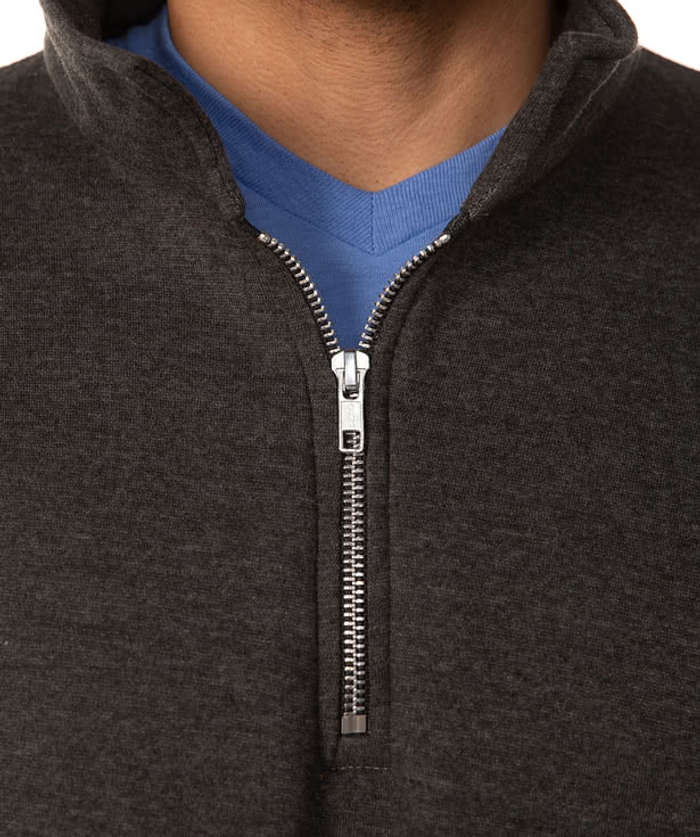 Bayside USA-Made Quarter-Zip Pullover Sweatshirt