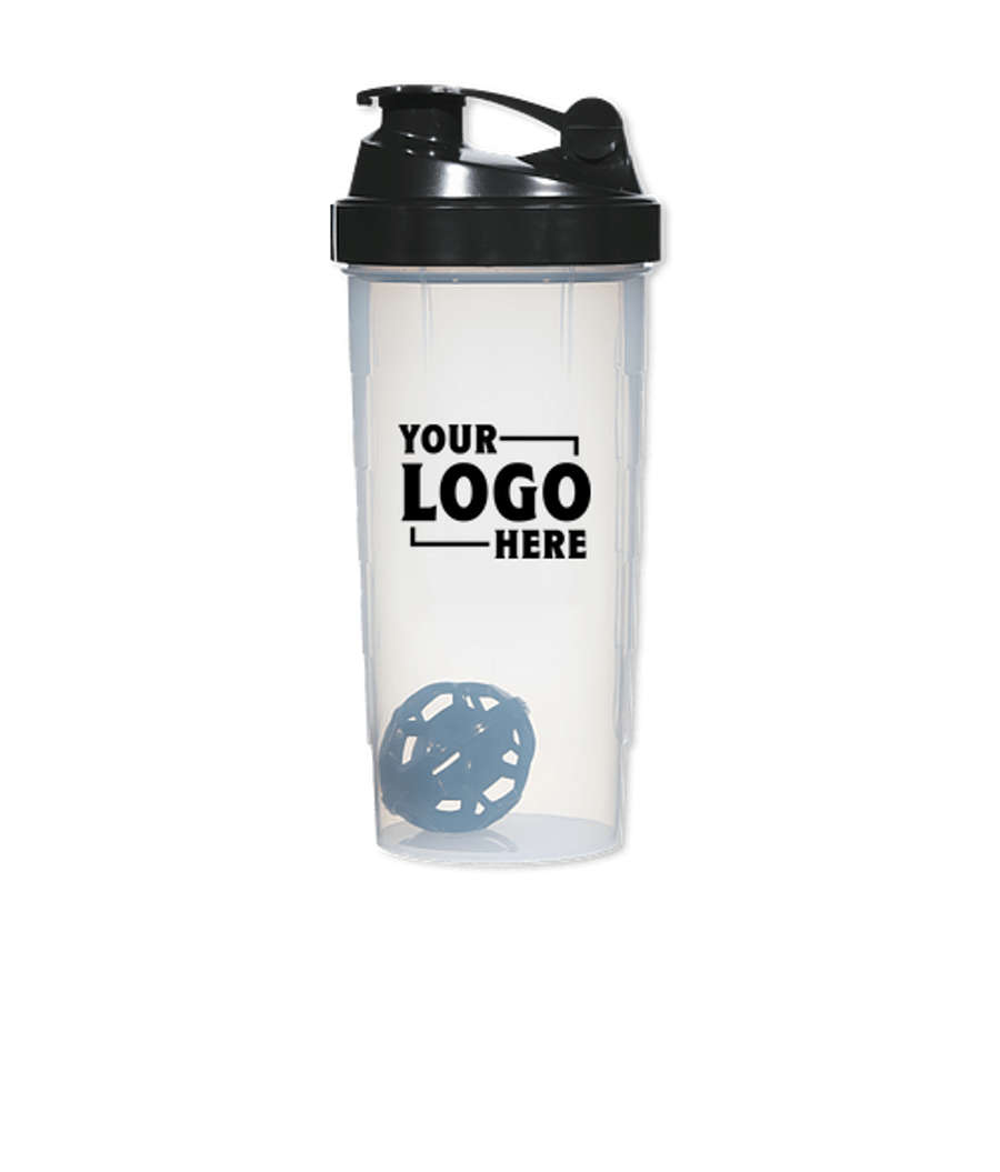 24 oz. Shake It Up Flip-Top Shaker Bottle in Clear / Black