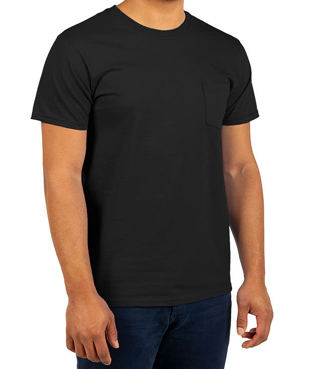 Hanes Perfect-T Crewneck Short Sleeve Pocket T-shirt