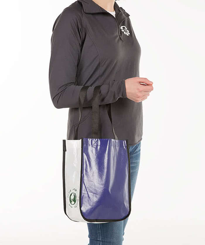 Small Laminated Shopper Tote Bag
