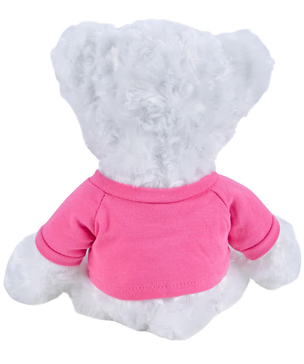 Full Color 10" White Dexter Bear Plush Animal