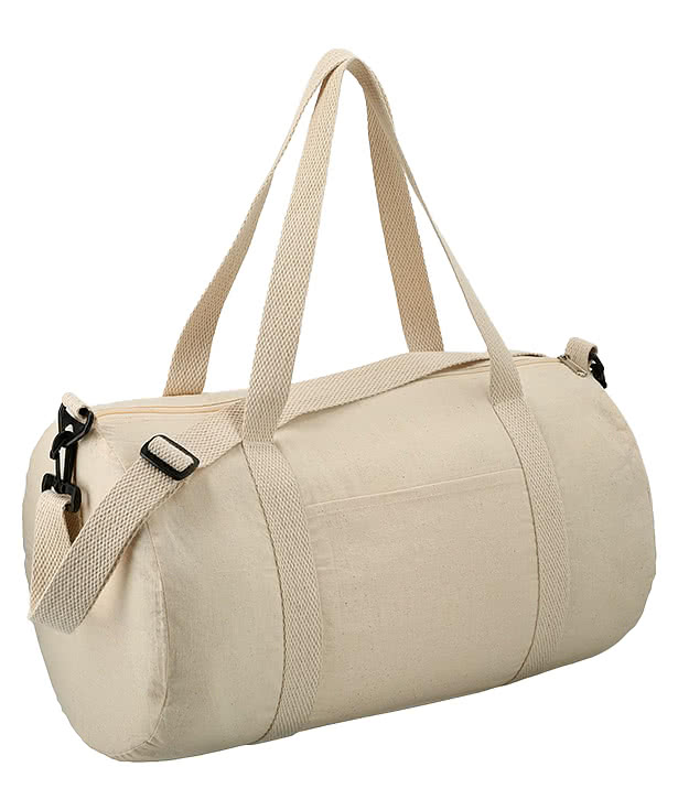 Full Color Barrel Cotton Canvas Duffel Bag