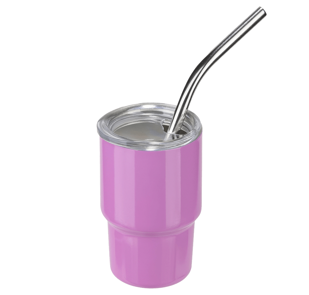 Full Color 3 oz. Mini Belmont Stainless Steel Insulated Tumbler with Straw-default