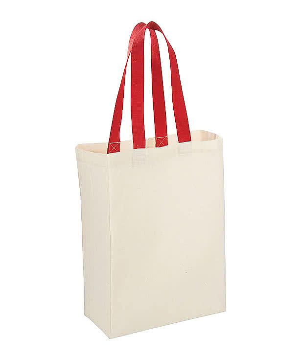 Full Color Nebraska Medium Cotton Canvas Grocery Tote Bag
