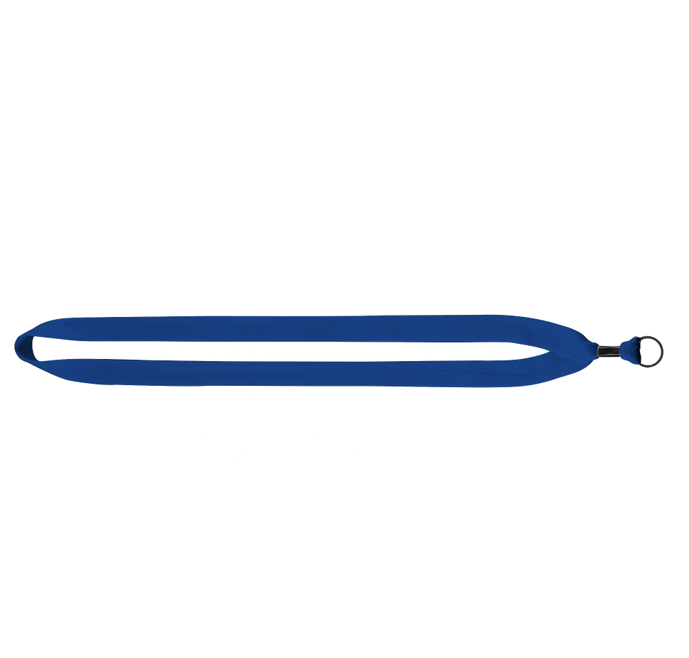 3/4" Cotton Lanyard with Metal Crimp and Split-Ring-default