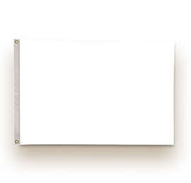 Full Color 2' x 3' Single Sided Nylon Flag - Color: White