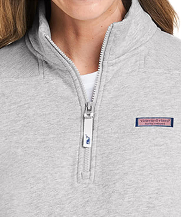 Vineyard Vines Women's Collegiate Logo Shep Quarter Zip Sweatshirt