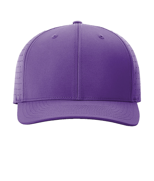 Richardson Laser Perf R-Flex Snapback Baseball Hat - Printed in Purple