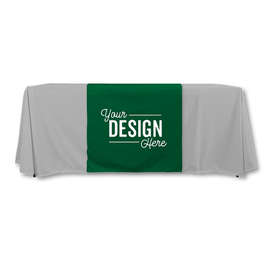 Full Color 7.5' Table Runner - Color: Forest Green