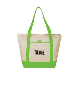 Lighthouse 24 Can Non-Woven Cooler Tote - Color: Lime Green