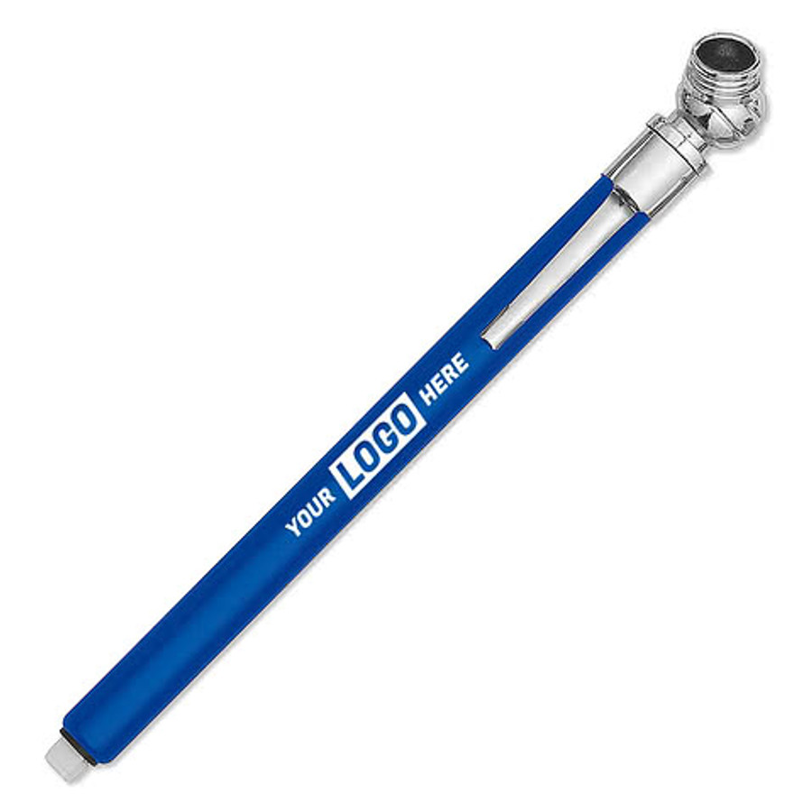 Aluminum Tire Gauge with Clip in Metallic Silver