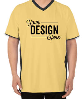 Augusta Cutter+ UPF 50 V-Neck Jersey - Color: Vegas Gold / Black
