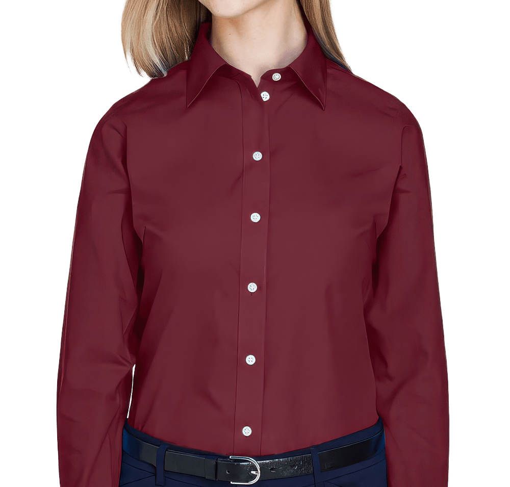Devon & Jones Women's Crown Collection Broadcloth Woven Dress Shirt - Embroidery-default