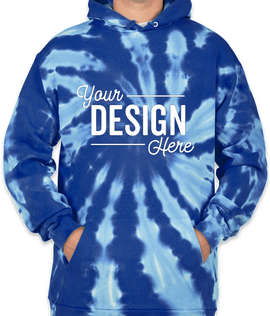 Port & Company Tie-Dye Pullover Hoodie - Color: Royal