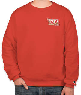 Embroidered Champion Powerblend Crewneck Sweatshirt - Color: Red River Clay
