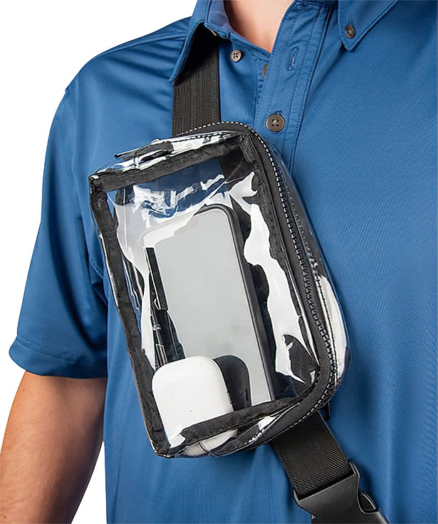 Anywhere Adjustable Clear Fanny Pack