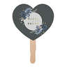 Full Color Heart Shaped Hand Fan