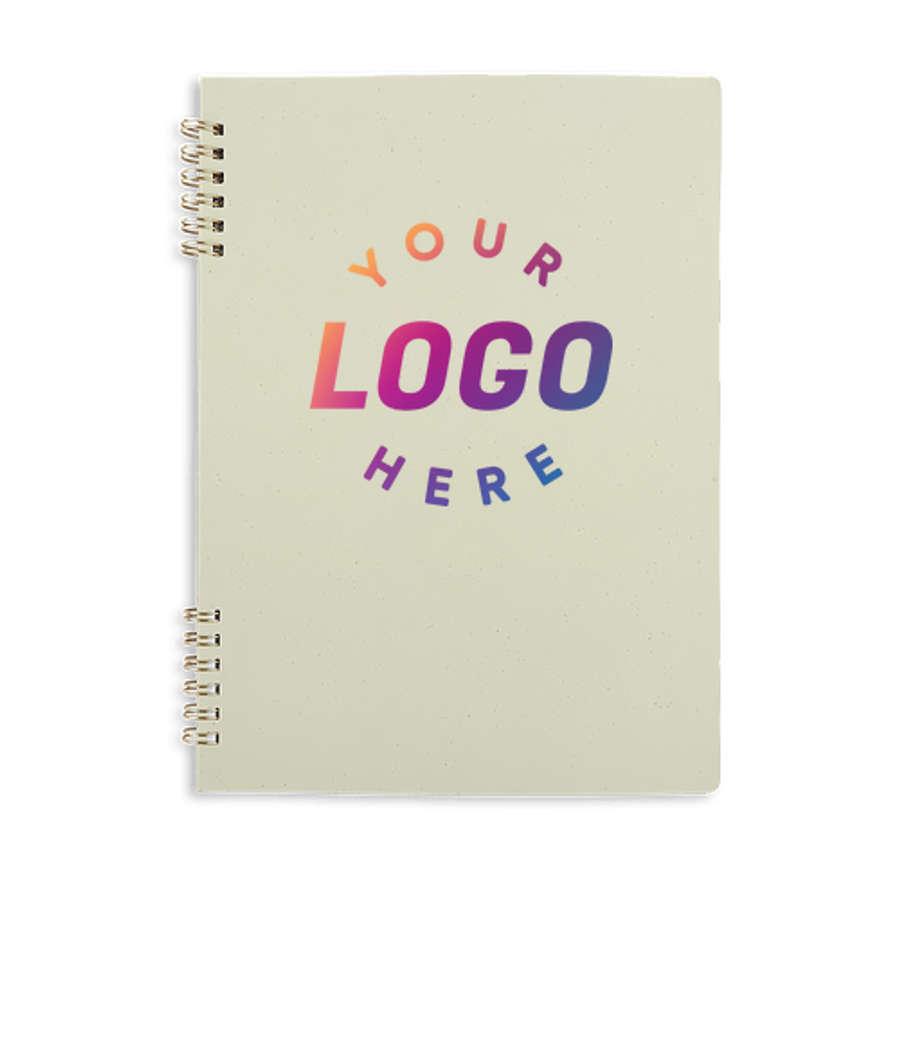 Full Color Harvest Fruit Fiber Soft Cover Spiral Notebook in Kiwi