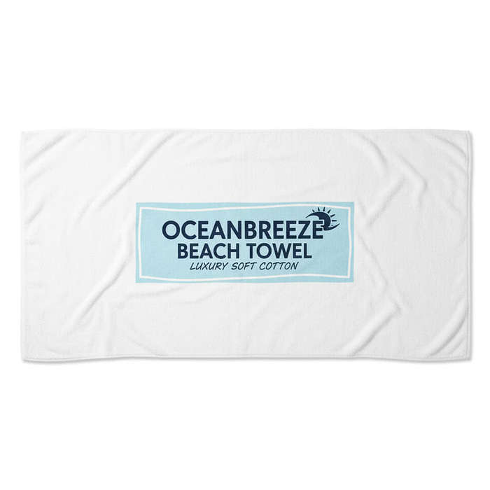 Custom Full Color Plush Beach Towel