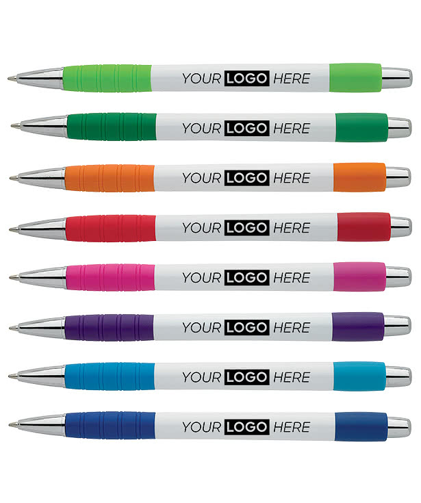 Element White Body Grip Pen (black ink)
