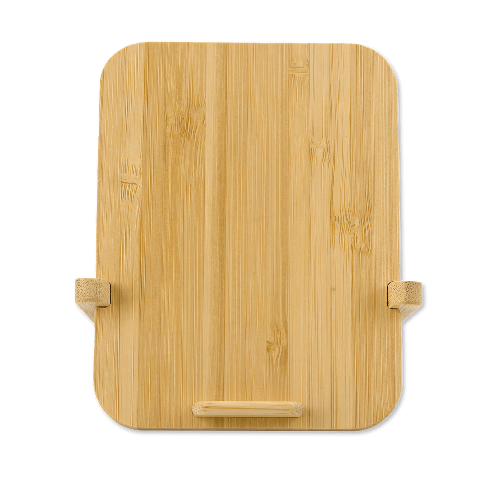Bamboo 10W Wireless Charger with Phone Holder-default
