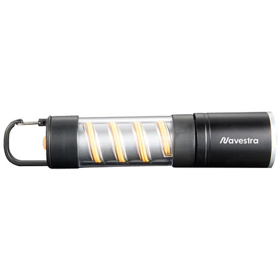 Hanging Spiral Filament Lantern Flashlight in Black