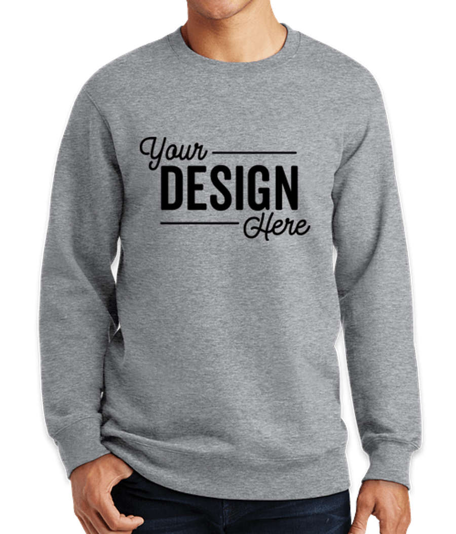 Port & Company Fan Favorite Crewneck Sweatshirt in Athletic Heather