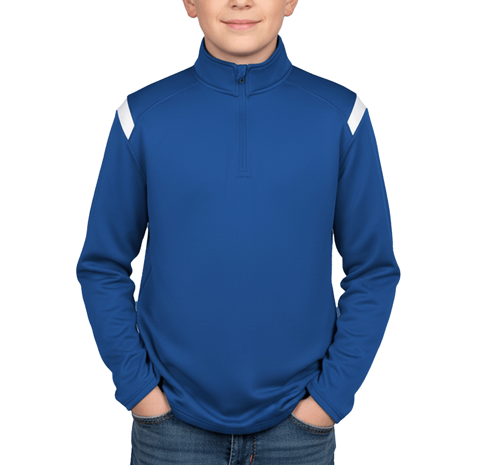 Badger Youth On The Rise Sport Paneled Performance Quarter Zip Pullover-default
