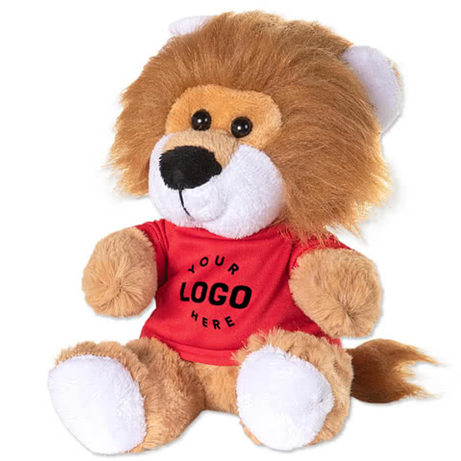 6" Loveable Lion Plush Animal in Royal Blue