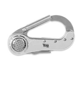 Laser Engraved Carabiner Golf Multi-Tool - Color: Silver