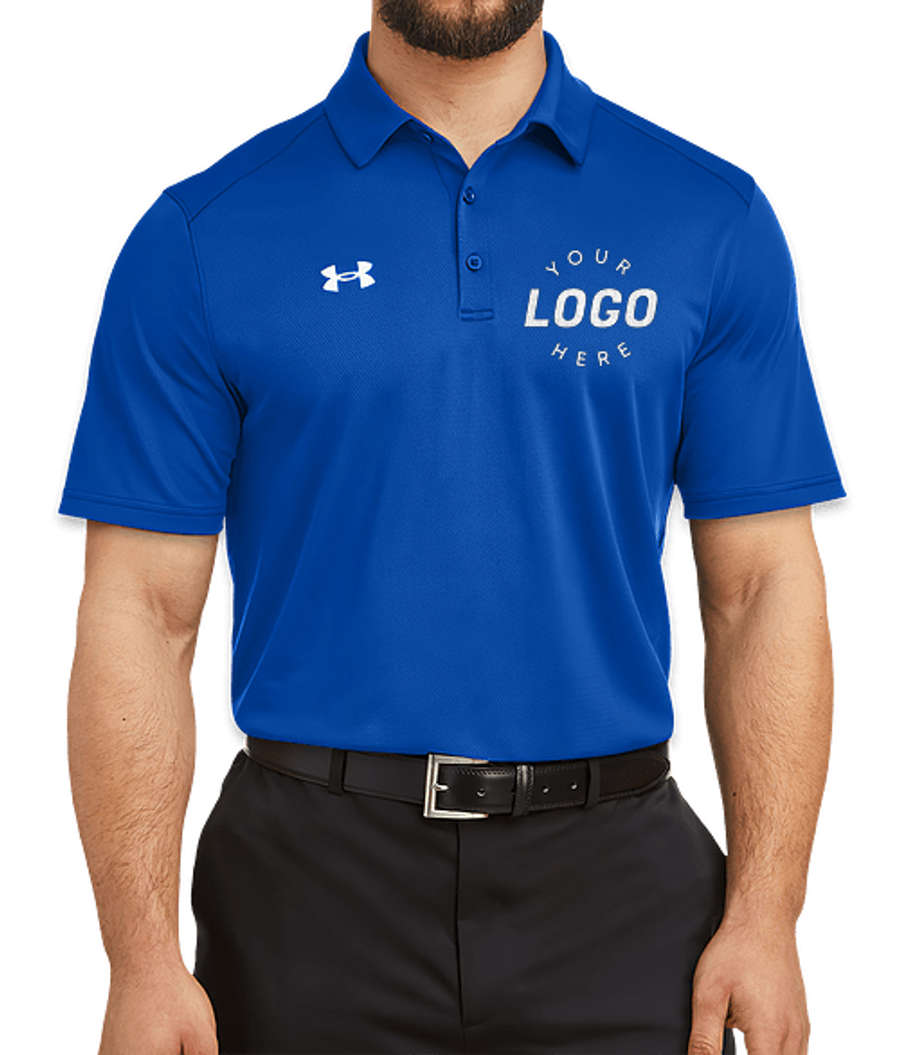 Under Armour Tech Lightweight Performance Polo - Embroidered in Royal / White