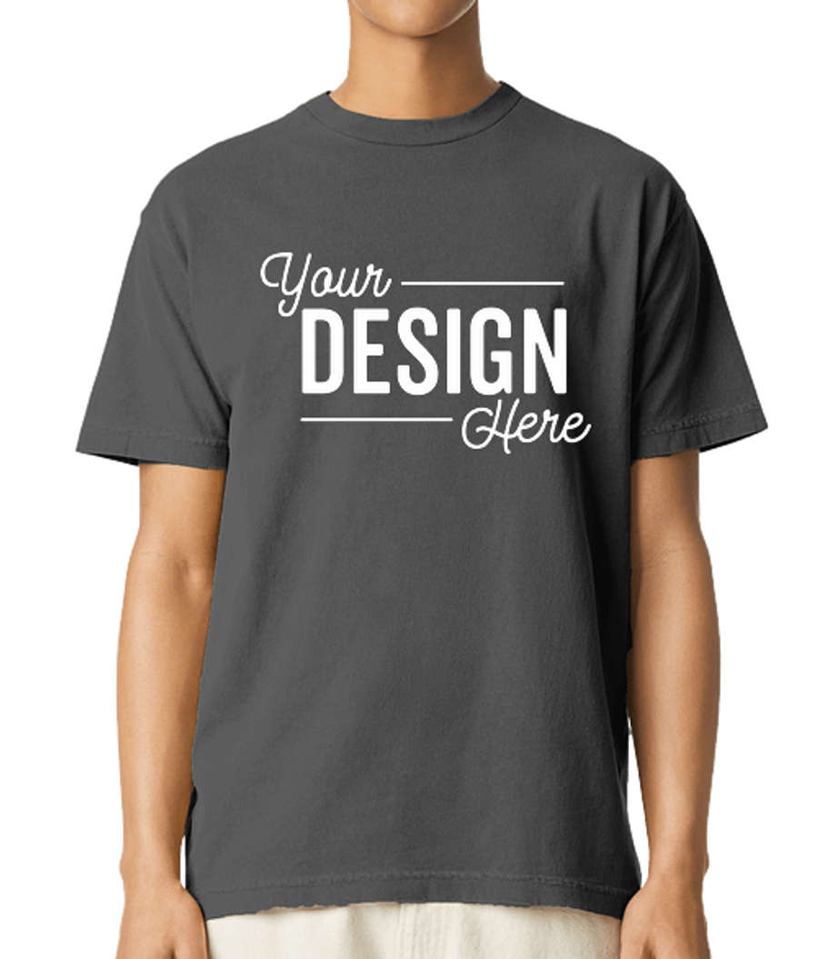 American Apparel Garment Dyed Cotton T-shirt in Faded Black